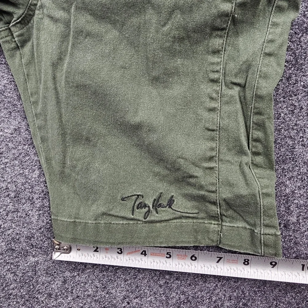 Tony Hawk Shorts Mens M Green Drawstring Elastic Waist Stretch Casual Skate